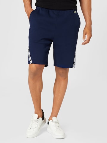 LACOSTE Regular Pants in Blue: front