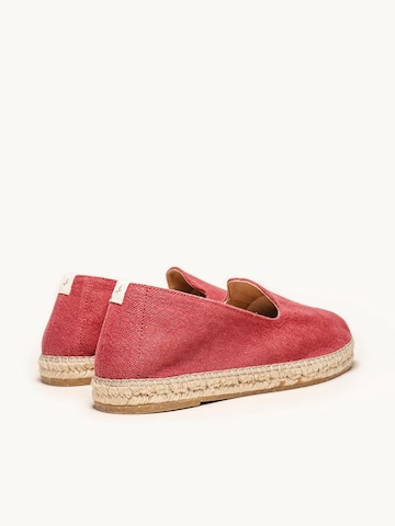Alhamas Espadrilles 'Alpargata Plana' in Rood