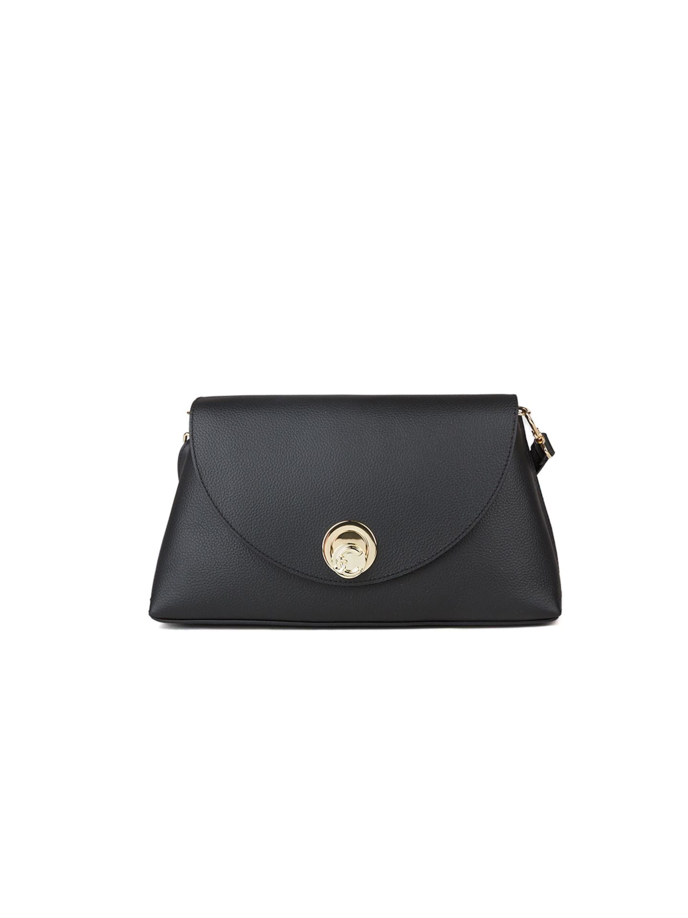 Coccinelle Handtas 'Nikla Double Grainy Leather' in Zwart: voorkant