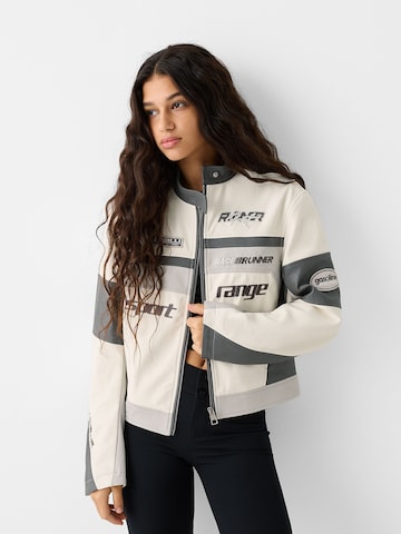 Bershka Between-Season Jacket in Grey: front