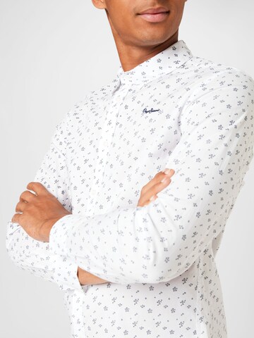 Pepe Jeans Button Up Shirt 'FRANCESCO' in White