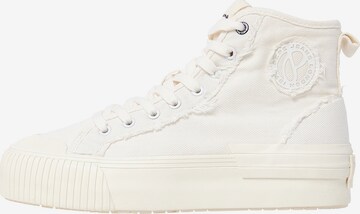 Pepe Jeans High-Top Sneakers in White: front