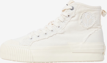 Pepe Jeans High-Top Sneakers in White: front