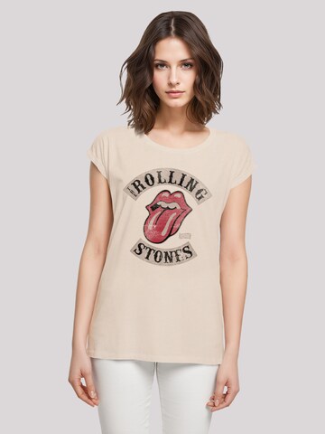 F4NT4STIC Shirt 'The Rolling Stones Tour '78' in Beige: front