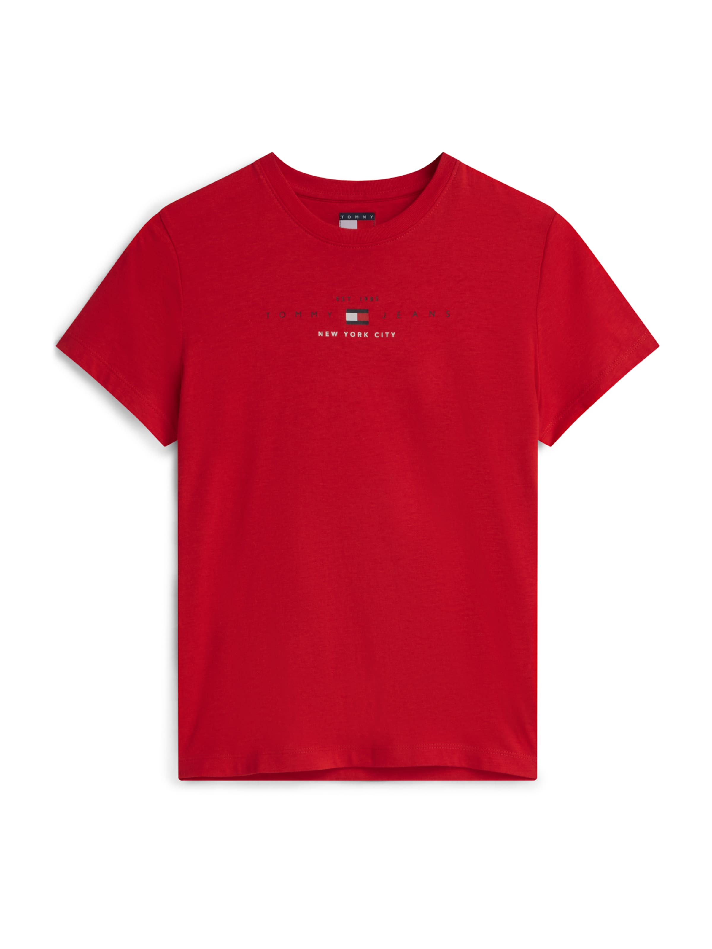 Tricou 'LINEAR' de la Tommy Jeans pe roșu: față