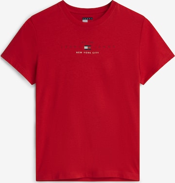 Tricou 'LINEAR' de la Tommy Jeans pe roșu: față