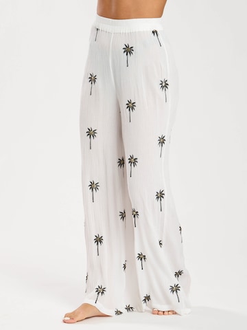 South Beach Loosefit Broek in Wit: voorkant