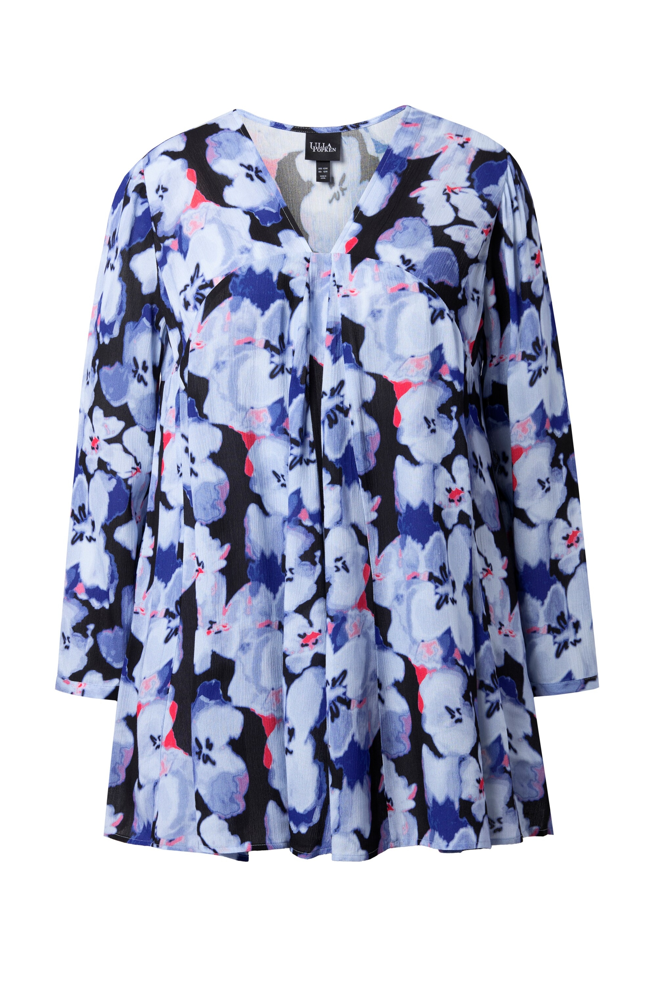 Ulla Popken Blouse in Blauw: voorkant