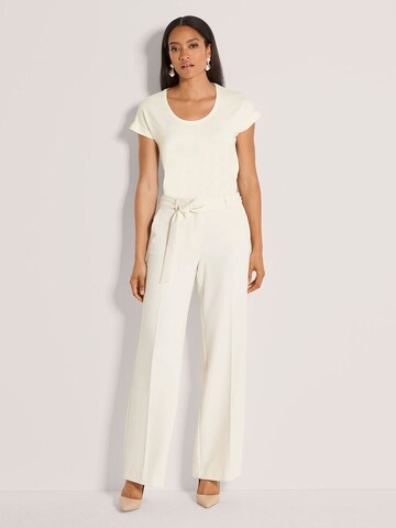 MADELEINE Wide leg Trousers in White: front