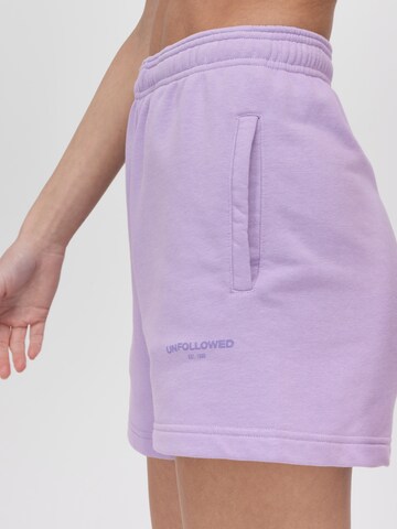 UNFOLLOWED x ABOUT YOU Regular Pants 'Chill' in Purple