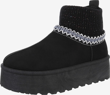 Ital-Design Snow Boots in Black: front