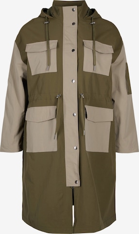 Zizzi Between-Seasons Parka 'EXPLORER' in Green: front