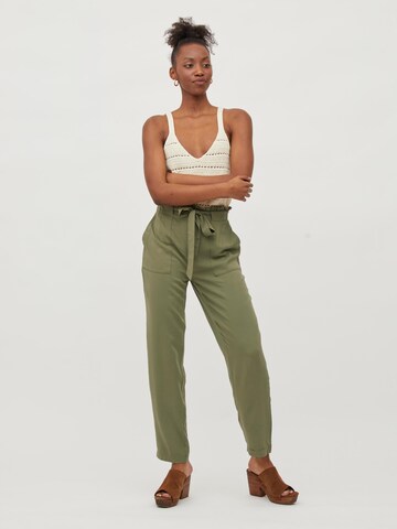 VILA Regular Trousers 'SEDONA' in Green