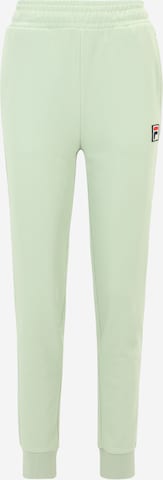 FILA Tapered Broek 'LUBNA' in Groen: voorkant