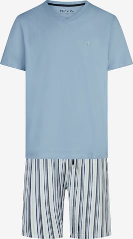 Phil & Co. Berlin Pajama short ' Classics ' in Blue: front