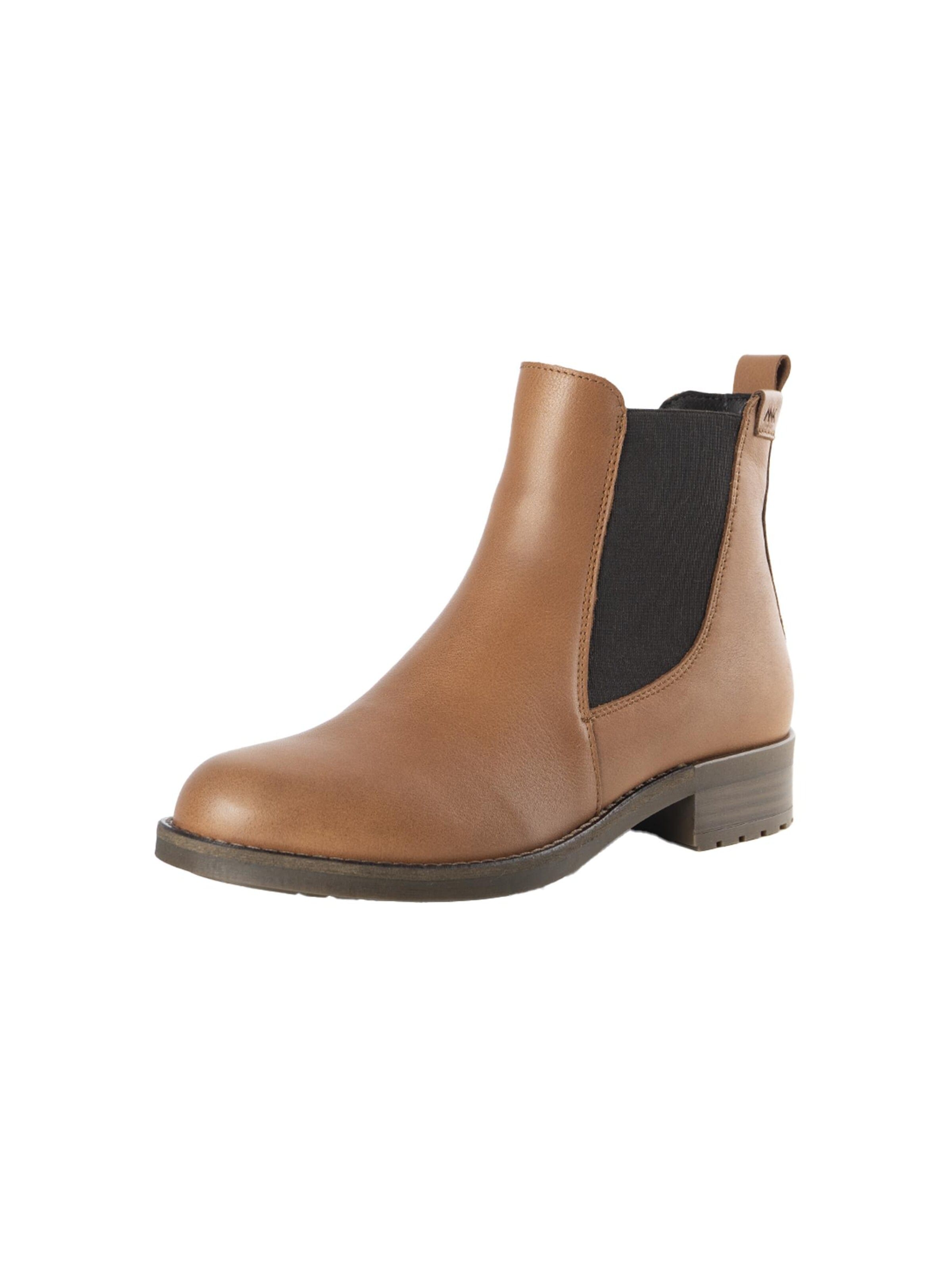 ANK Select Chelsea Boots 'LEATHER Chelsea Boot - Made in Portugal' in Brown: front