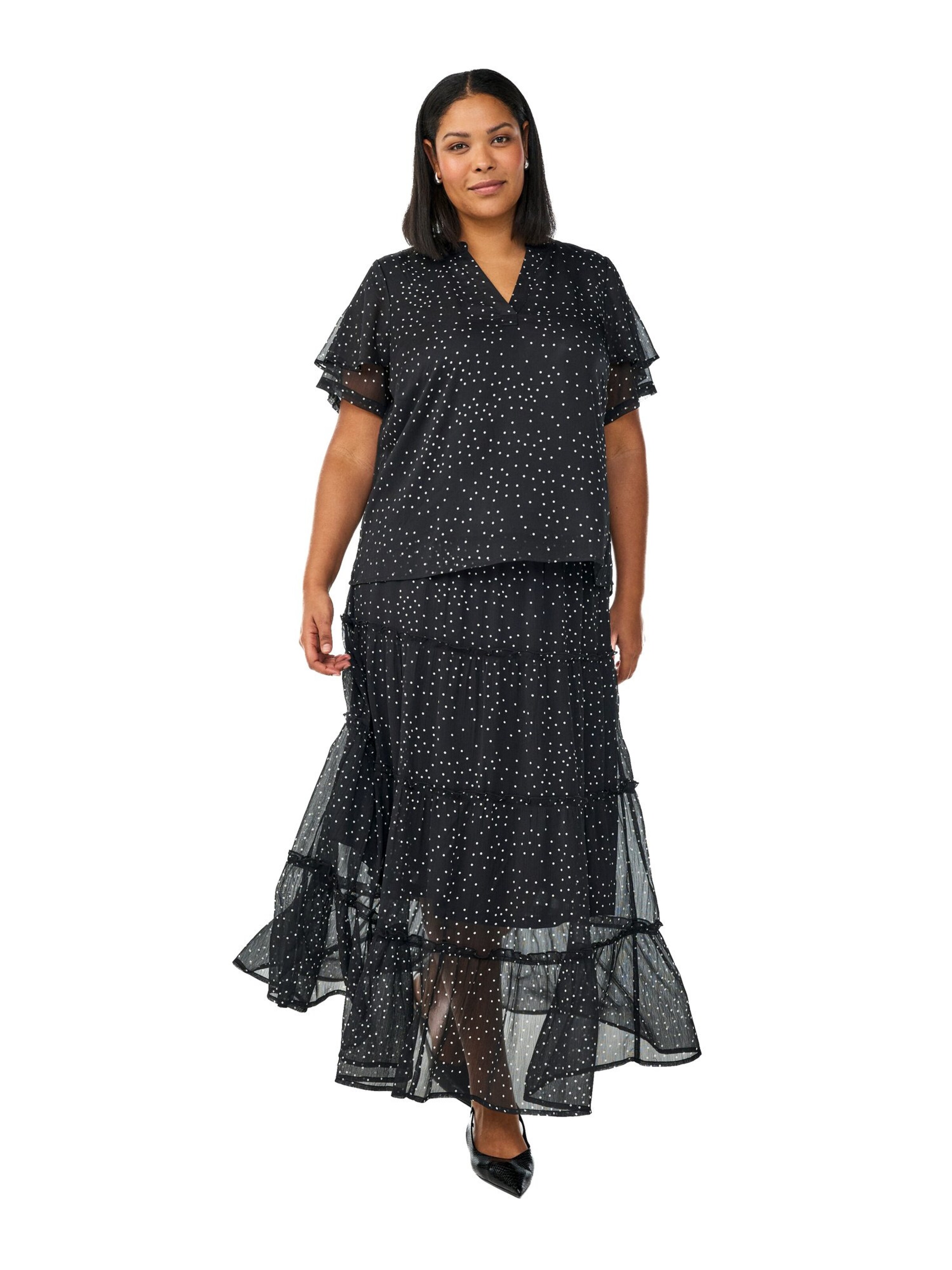 Zizzi - Saia 'Mdoru' em preto