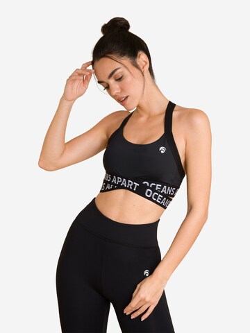 OCEANSAPART Bralette Sports bra 'Beauty' in Black: front