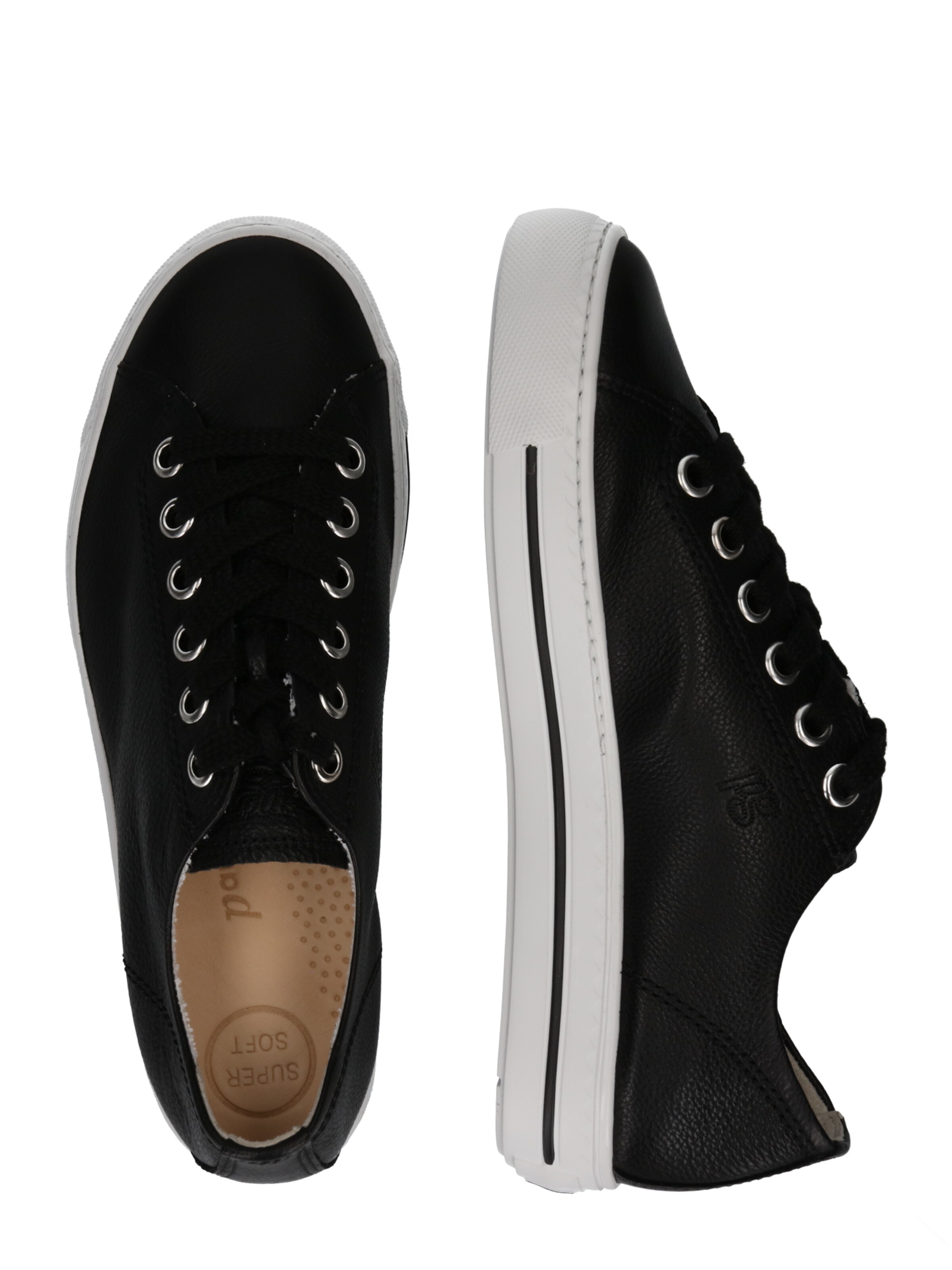 Paul Green Sneakers laag 'Mastercalf' in Zwart