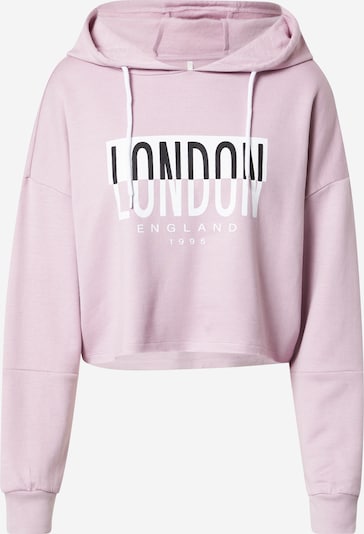 ONLY Sweatshirt 'MILA' in pastellpink / schwarz / weiß, Produktansicht