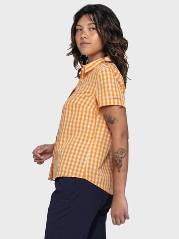 Schöffel Athletic button up shirt ' Hiking CIRC Blouse Style Dalfoss WMS ' in Orange