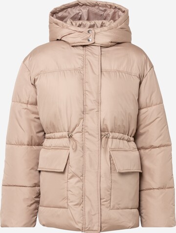 Veste d’hiver 'LOUIE' PIECES en beige : devant