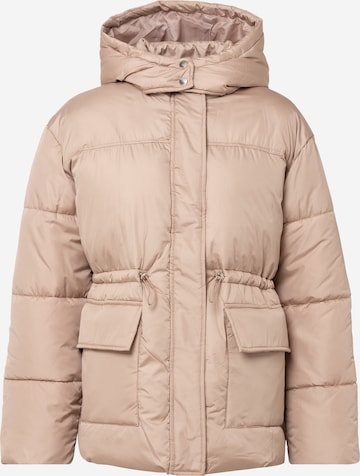 Veste d’hiver 'LOUIE' PIECES en beige : devant