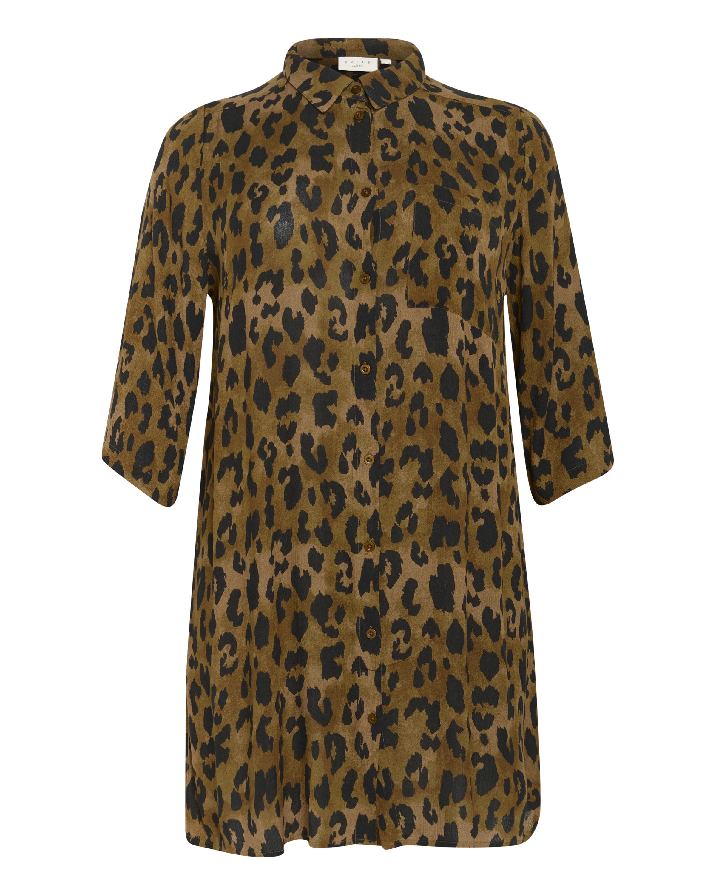 Robe-chemise 'Molly' KAFFE CURVE en marron : devant