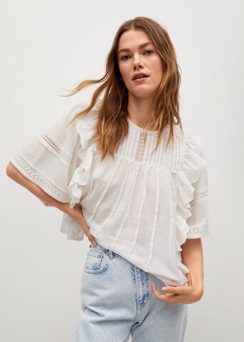 MANGO Blouse 'Carina' in White: front