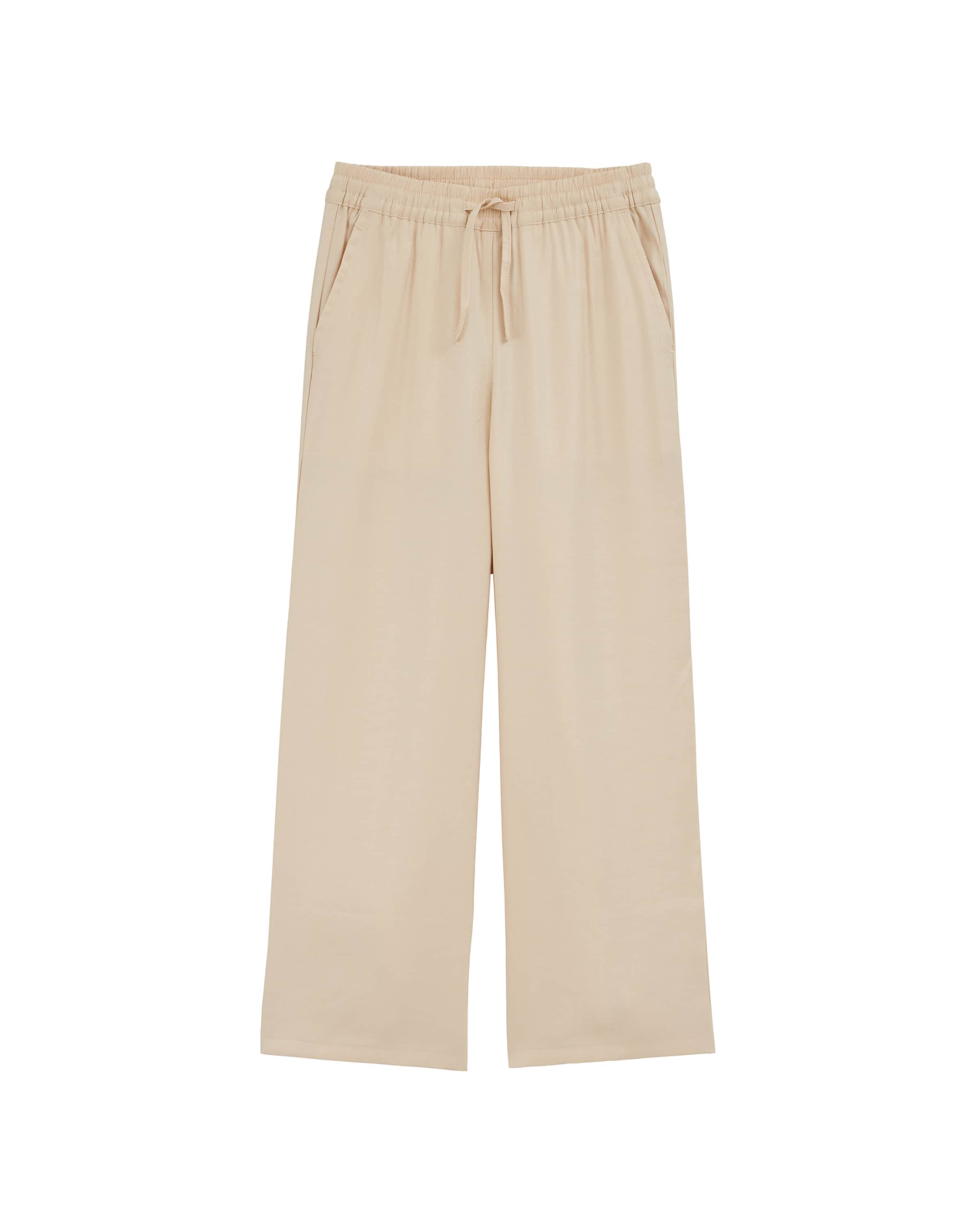 WE Fashion - Pierna ancha Pantalón en beige: frente