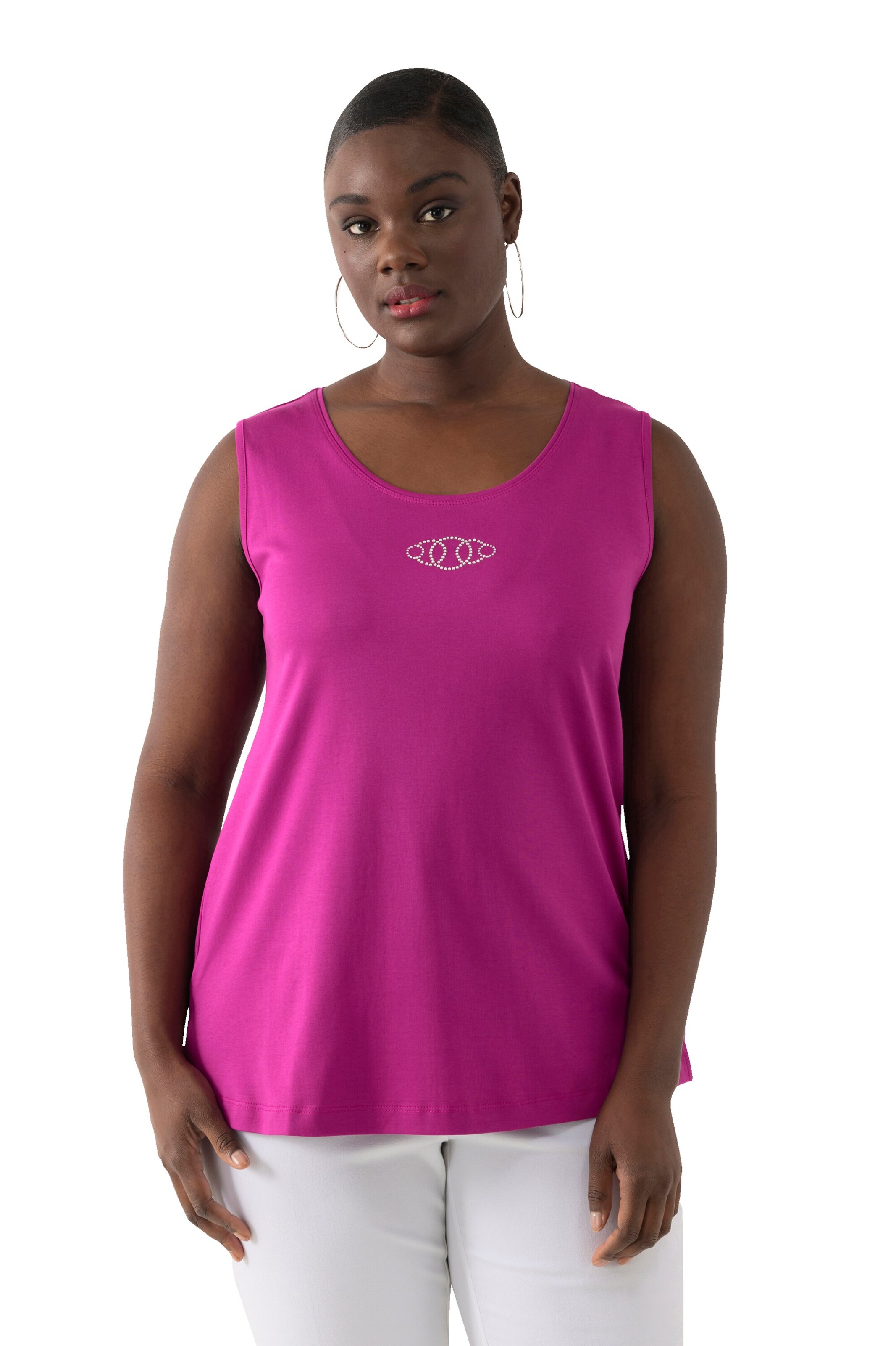 Ulla Popken Top in Lila: voorkant