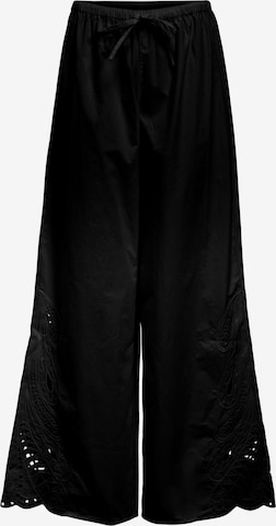 OBJECT Wide Leg Bukser 'OBJMadia' i sort: forside