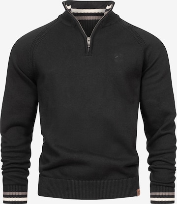 INDICODE JEANS Sweater ' Swift ' in Black: front