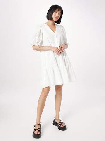 Monki Sukienka koszulowa w kolorze biały: przód