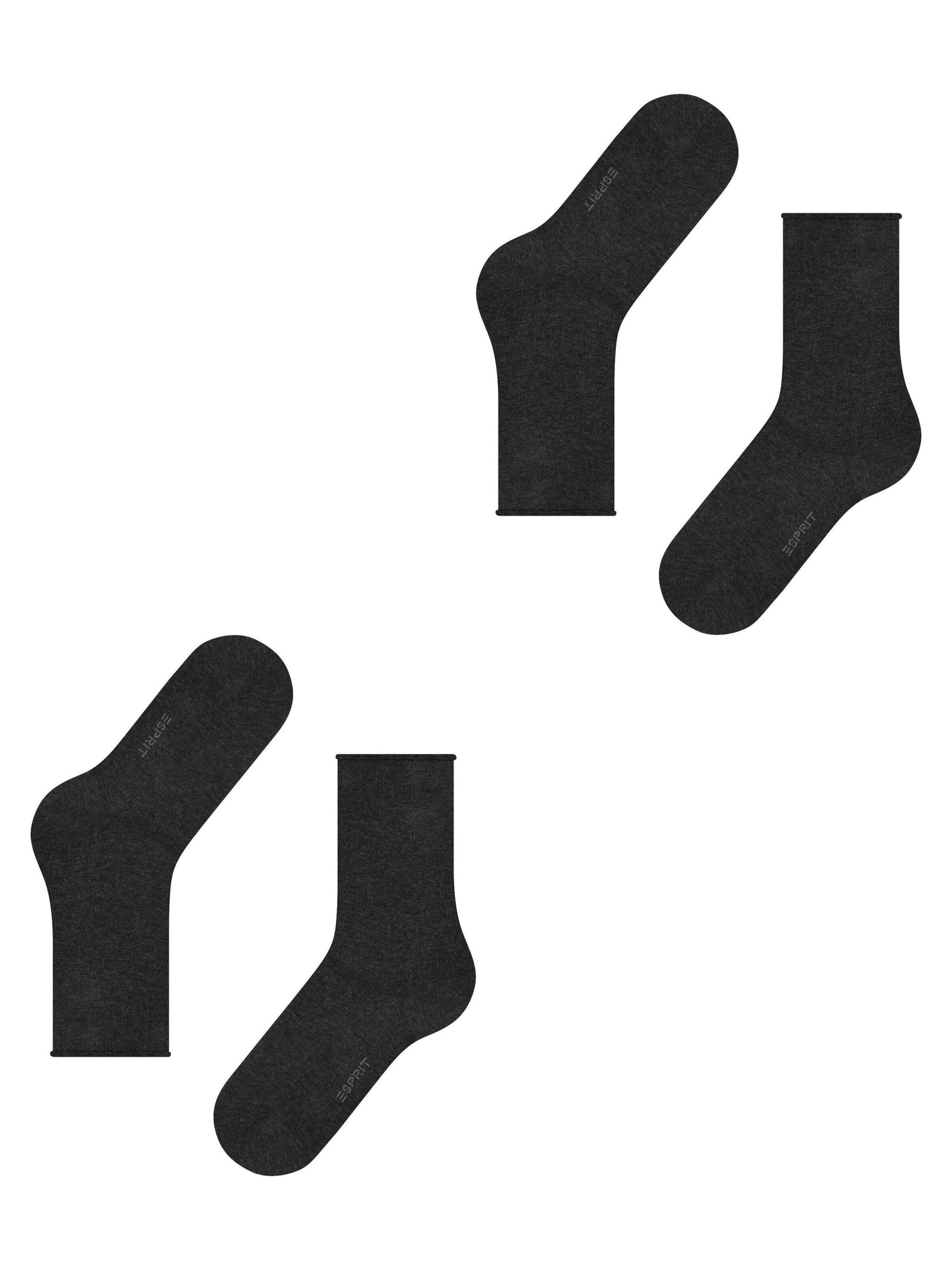 ESPRIT Socken 'Basic Pure 2-Pack'‌‌‌ in Grau