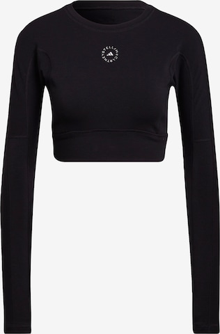 ADIDAS BY STELLA MCCARTNEY - Camiseta funcional 'Truestrength' en negro: frente