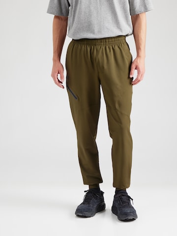 UNDER ARMOUR Конический (Tapered) Спортивные штаны 'Unstoppable' в Зеленый: спереди