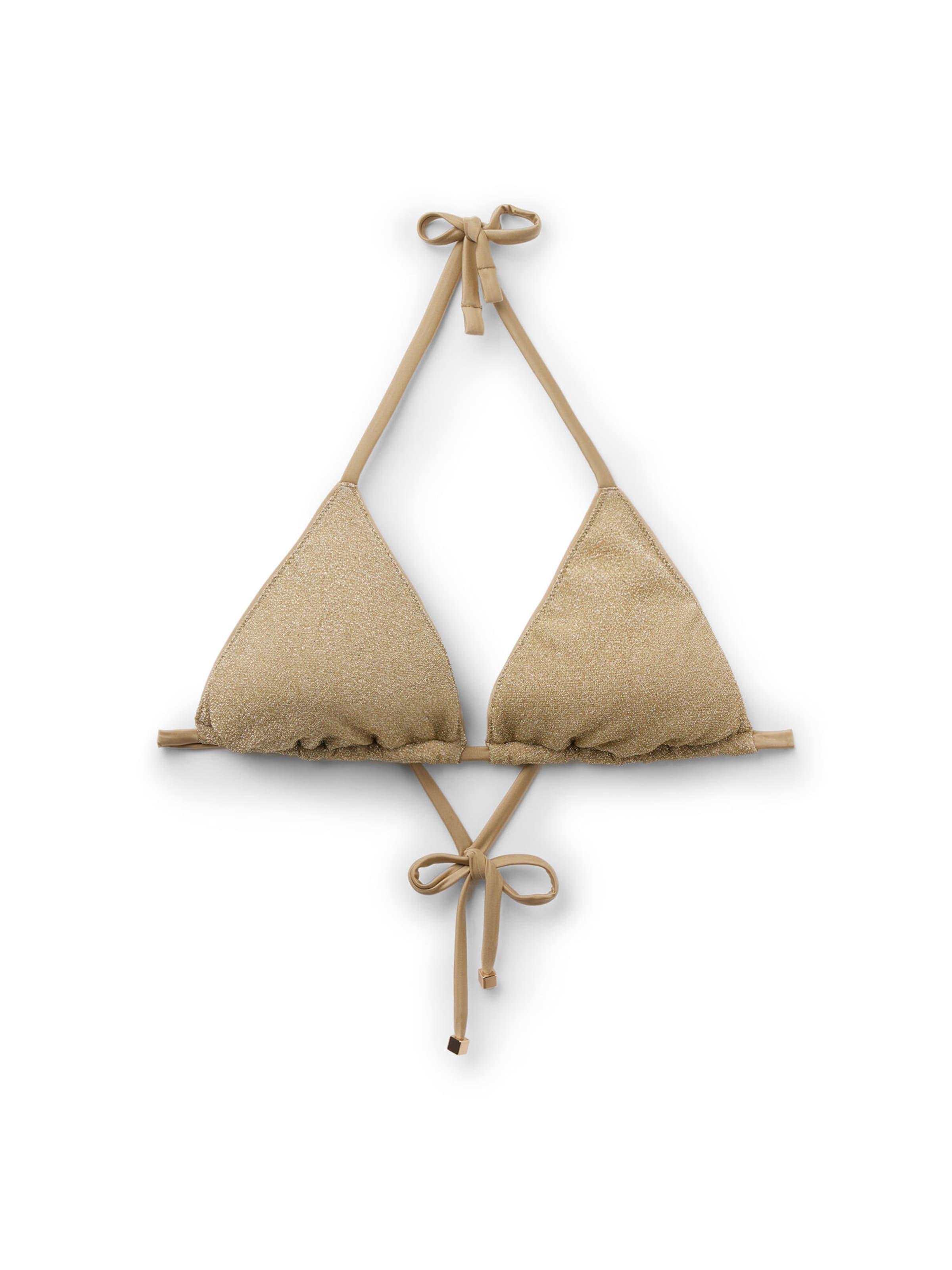 CALZEDONIA Bikinitop 'Metallic Glow' in Beige: Vorderseite