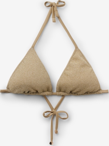 CALZEDONIA Bikinitop 'Metallic Glow' in Beige: Vorderseite