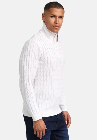 INDICODE JEANS Trui ' Hector ' in Wit