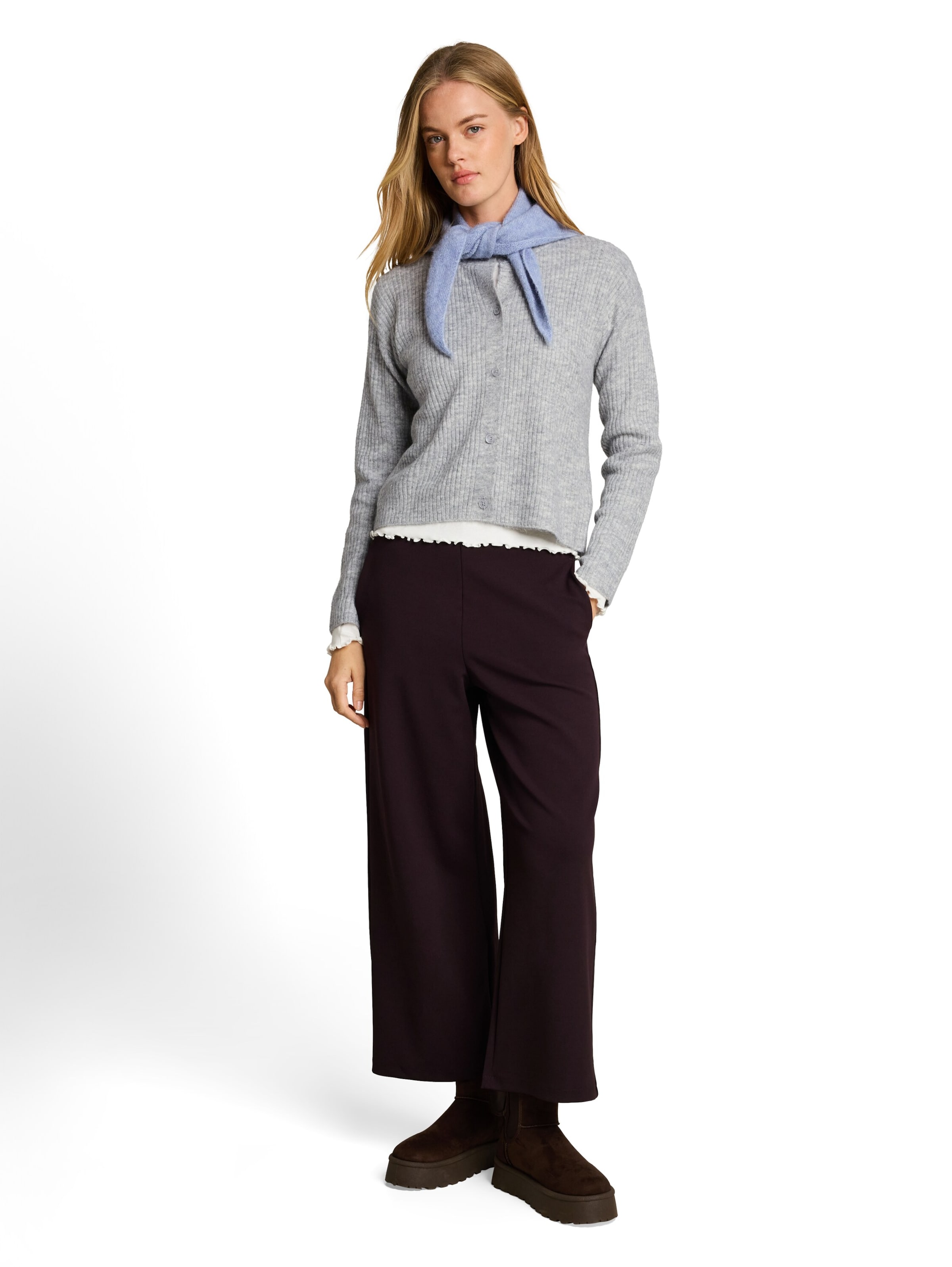 pelēks TOM TAILOR DENIM Adīta jaka