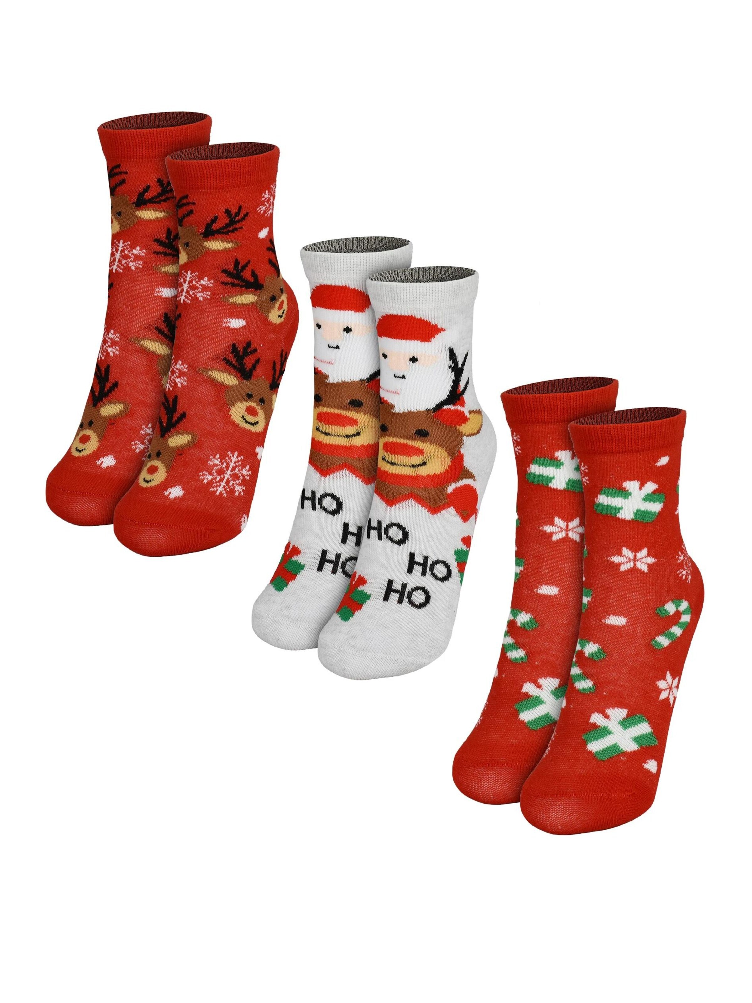 United Labels Socks 'Rentier Santa Weihnachtssocken' in Mixed colours: front