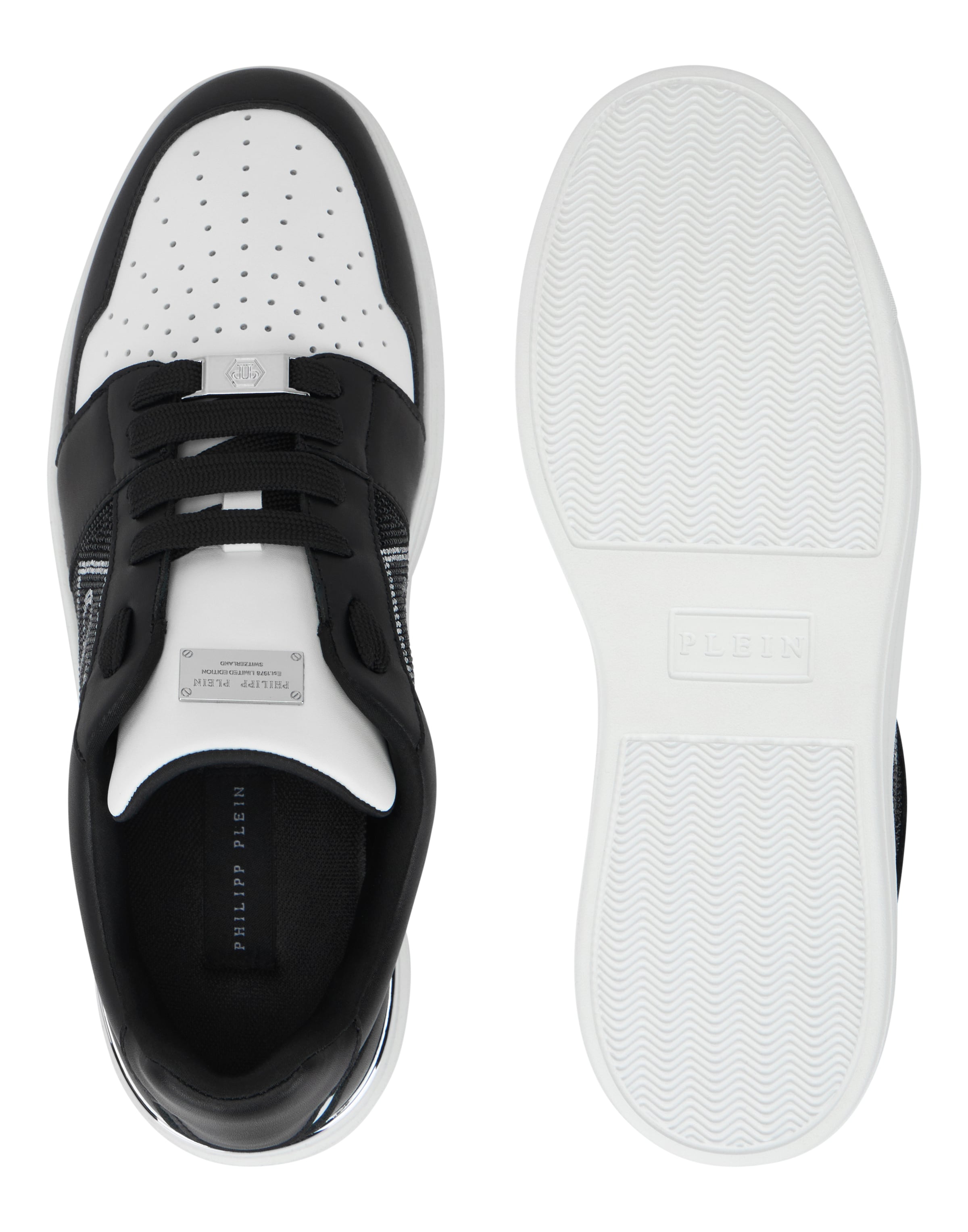 Philipp Plein Sneakers laag 'Hexagon' in Zwart