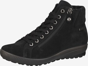 Bama Lace-Up Ankle Boots in Black: front