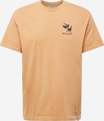 T-Shirt Revolution en orange : devant