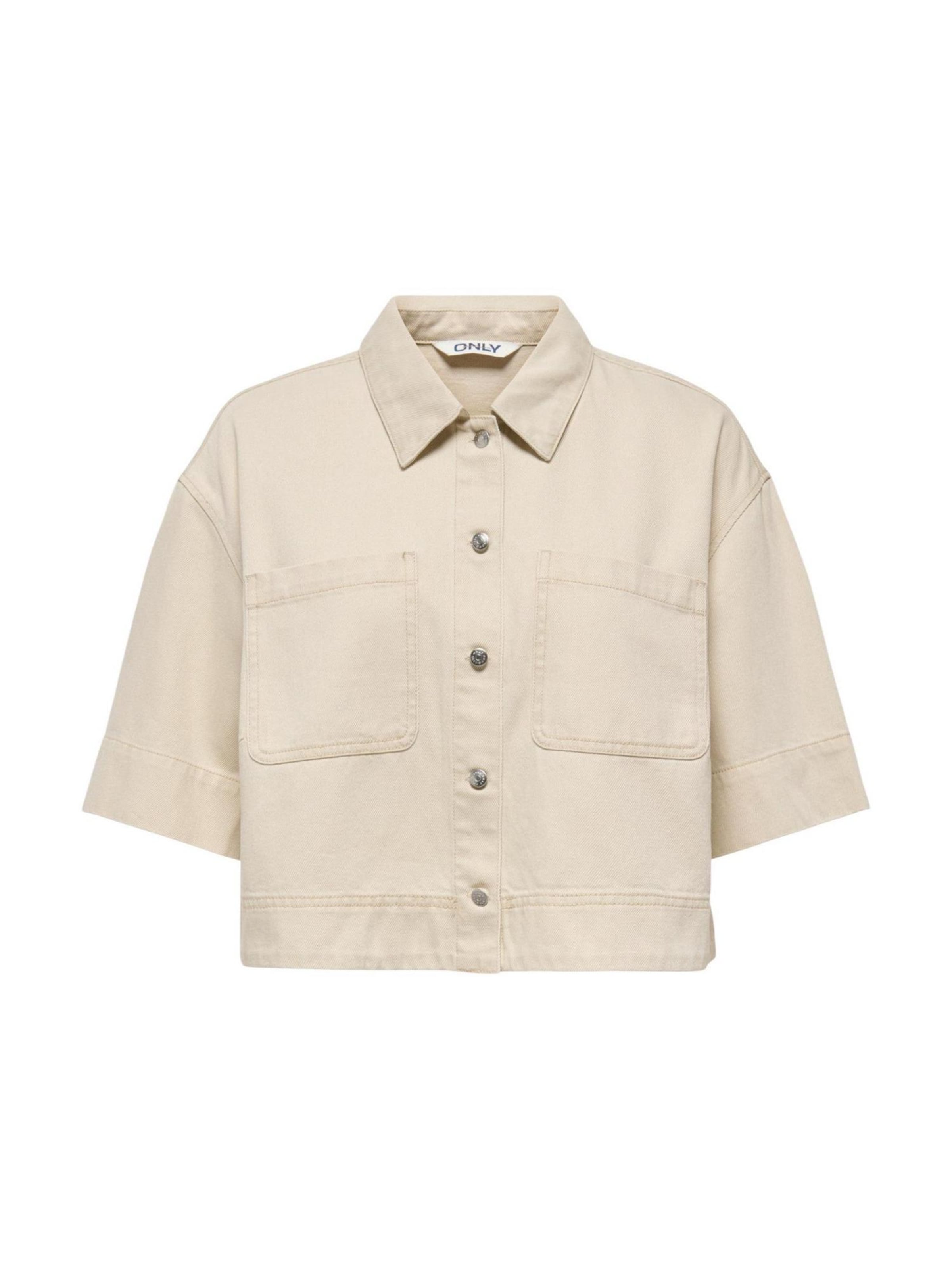 Camicia da donna 'Onlcleo-Maisa S/S  15367375' in XS ONLY di colore beige chiaro, Visualizzazione prodotti