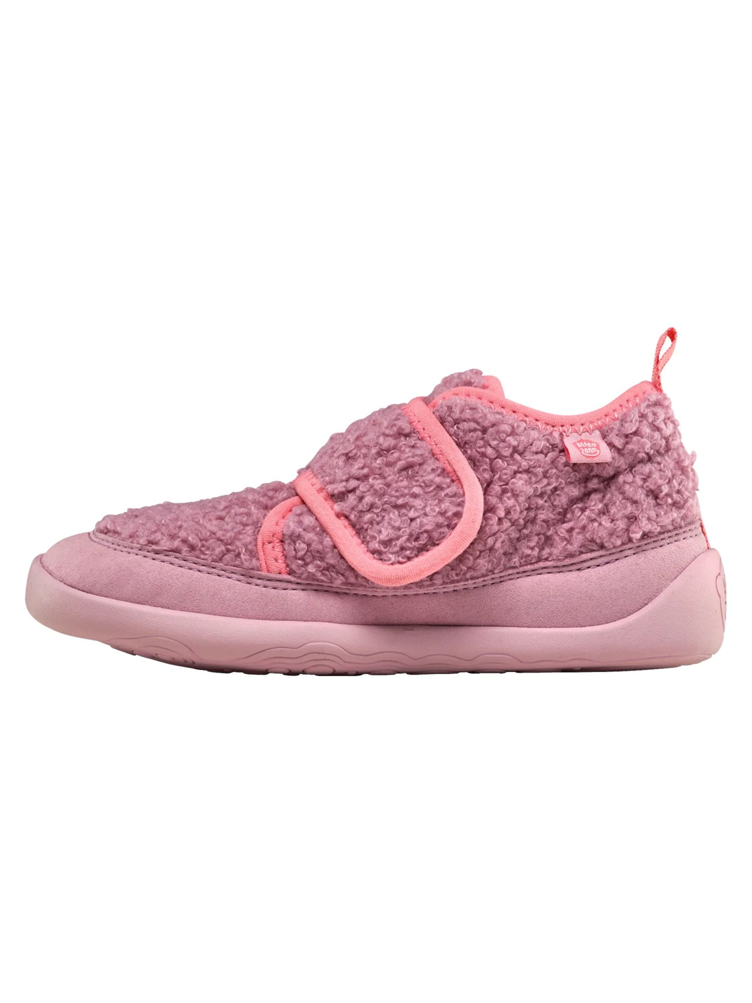 Affenzahn Slippers 'Vegan Fleecy Vegan Fleecy' in Pink: front