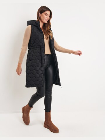 Threadbare Vest 'Crush' in Black