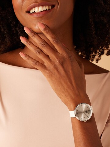 Lucardi Analog Watch 'Einfach' in Silver: front