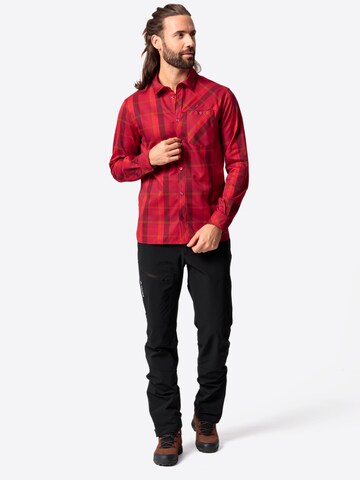 VAUDE Regular fit Functioneel overhemd 'Neshan' in Rood: voorkant
